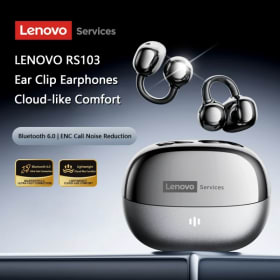 Nuevos Auriculares Inalámbricos Bluetooth 6.0 Lenovo RS103 con Clip para la Oreja 360 °   Auriculares con Sonido Envolvente, 24 Horas de Duración de Batería, Auriculares con Micrófono