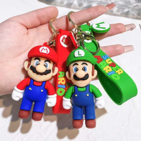 Llavero de Super Mario Bros, Luigi, Toad, Yoshi, Bowser, Figura de Acción, Modelo, Accesorios de PVC, Muñeco de Dibujos Animados para Bolsa, Colgante, Juguetes, Regalo