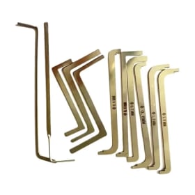 Juego de herramientas de selección de cerradura práctica de alta calidad, herramientas de torneado de repuesto y llaves de tensión de doble cabezal para emergencias, 5/6 Uds.