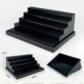 Vitrina de Acrílico Transparente de 5 Niveles para Minifiguras, Soporte de Exhibición sin Ensamblaje para Tiendas de Juguetes y Colecciones Caseras