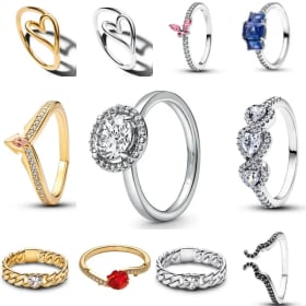 Nuevo Anillo de dedo de mariposa rosa para mujer, anillo de boda simplemente corazón, regalo de joyería DIY para mujer, fiesta