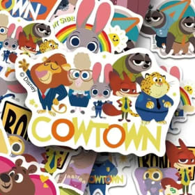 46 Pegatinas de Graffiti de Zootopia, Resistentes al Agua, para Guitarra, Equipaje, Laptop, Diario, Pegatinas de Dibujos Animados