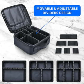 Nueva bolsa de maquillaje para mujer, caja de maquillaje profesional de viaje, resistente al agua, necesario cepillo de belleza, herramienta de bordado, estuche de almacenamiento de cosméticos