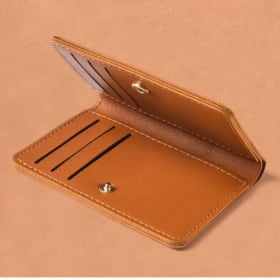 Cartera de Mujer y Hombre con Cierre, Monedero, Tarjetero, Cartera Pequeña, Porta DNI, Porta Licencia de Conducir, Cartera de Cuero Suave para Estudiantes