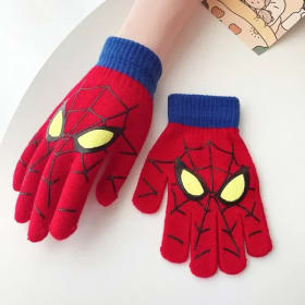 Guantes cálidos de invierno para niños de Spiderman de Marvel, guantes tejidos de dibujos animados de Anime de Marvel, decoración bonita, regalos de Navidad para niños en Stock