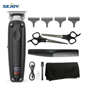 SEJOY-cortadora de pelo profesional para hombre, Kit de recortadora de pelo, máquinas de peluquero inalámbricas, Afeitadora eléctrica para hombre, regalo