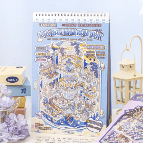 12 Uds. De pegatinas para mascotas + 6 Uds. De imágenes de escenarios + 2 uds. De imágenes de efectos, libro de colección de paisajes en miniatura de gran formato, pegatinas emergentes 3D