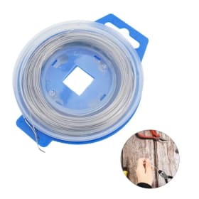 Cable de Seguridad con Bloqueo de 50 Pies (15 m), Cable de Acero Inoxidable de Grado Aeronáutico para Colgar Cuadros, para Frenos de Motocicleta, Rotores, Pinzas