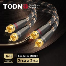 TODN rca cable 6N occ hifi 2rca a 2rca cables de audio de alta gama para amplificador DAC DAP macho a macho TV mezclador estéreo de coche
