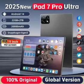 Nueva Tableta 5G Versión Global Pad 7S Pro Ultra 4K HD 120Hz Gen3 20000mAh 22GB+2TB Android14 Dual SIM WiFi