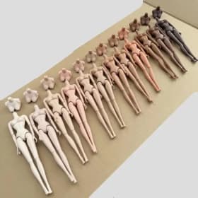 Cuerpo de muñeca LULY Original, 12 tonos de piel, alta calidad con pechos grandes de repuesto, piezas del cuerpo 1/6 extraíbles para cabeza de muñeca Barbi/IT