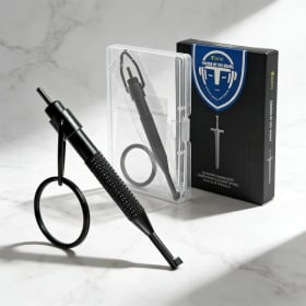 Llave Giratoria para Esposas (10/4/2 Piezas): Acero con Alto Contenido de Carbono + Aleación de Aluminio, con Anillo para Llaves, Compatible con Esposas Estándar de Policía