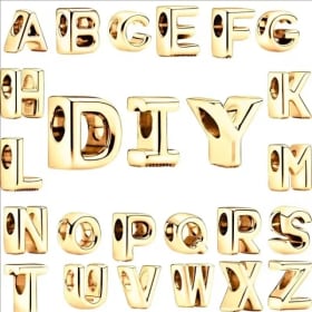 Gran oferta de cuentas del alfabeto de A-Z, pulsera de plata de ley 925, fabricación de joyas DIY para mujeres y niñas, regalo de moda, cumpleaños y Navidad