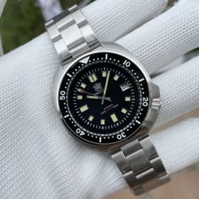 Reloj de Buceo STEELDIVE SD1970, Diseño Popular, Caja de 43.8MM, Bisel de Cerámica, Superluminoso, Resistente al Agua 200M, Movimiento Automático NH35