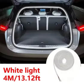 1 Juego de Luces LED de Alta Luminosidad para Maletero de Coche, Iluminación Ambiental Interior, Decoración, Tira de Luz para Puerta Trasera con Sensor Automático, Sin Cables