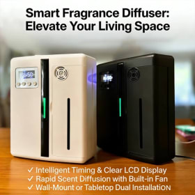 La máquina de aromaterapia con temporizador y pantalla LCD es rápida de instalar. Adecuado para hoteles, bares, hogares/oficinas y otros espacios.