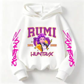 Sudadera con Capucha de Dibujos Animados KPop Demon Hunter - Ropa Coreana Moderna y Linda para Niños y Niñas, Estilo Trendy