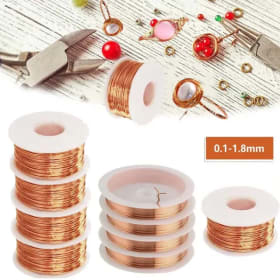 Alambre de cobre desnudo de 10M, alambre de cobre puro T2, bobina de cobre conductora, diámetro del alambre desnudo de 0,1-1,8mm, multiusos