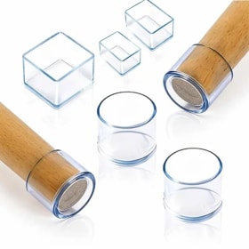 Almohadillas antideslizantes transparentes para patas de silla, protectores de pies de silicona para muebles, protección del suelo, tapa reductora de ruido, 4-12 Uds., 14-40mm