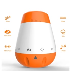 Máquina de Ruido Blanco para Bebés, Sensor de Voz Inteligente, Ayuda para Dormir, Terapia de Sonido, Monitor y Generador de Sonido para Bebés y Adultos