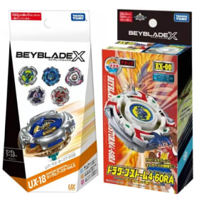 GENUINO TAKARA TOMY BEY X UX-18 Booster aleatorio Vol.8 UX-17 Meteor Dragoon 3-70J BX-00 Booster Dragoon Storm 4-60RA Blade BXG-22