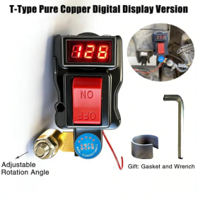 Interruptor de Desconexión de Batería de Coche, Interruptor de Desconexión Giratorio ﻿ Equipado con Pantalla Digital de Voltaje e Interruptor de Apagado