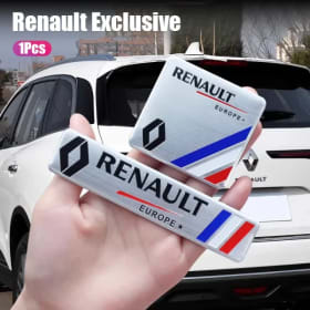 Calcomanías 3D de Aluminio con Logotipo de Bandera para Automóviles, Emblemas, Decoración para Renault Clio, Sandero, Captur, Megane, R5, 4 E-tech, Scenic, QM6