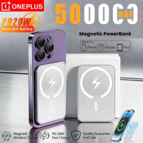 OnePlus Power Bank-banco de energía magnético de 50000mAh, carga rápida, carga inalámbrica, batería externa para teléfono móvil, para Iphone y Samsung