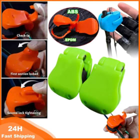 Clips para caña de pescar de conexión rápida, soporte de una mano sin herramientas, organizador de aparejos de agarre seguro para cañas de agua dulce de 2 piezas, 2 uds.