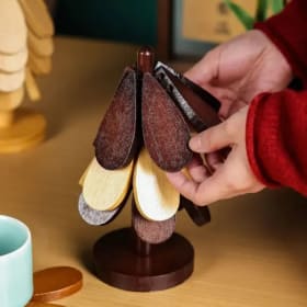 Alfombrilla aislante con forma de árbol, alfombrilla anti-quemaduras para mesa de comedor, alfombrilla para ollas, regalo navideño, decoración creativa y personalizada para el hogar