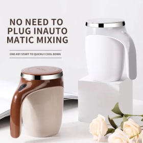 Taza de agitación automática, recargable, portátil, eléctrica, acero inoxidable, giratoria, magnética, herramientas para beber en el hogar