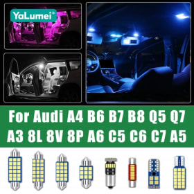 Bombillas LED para Coche, Accesorios de Iluminación Interior para Audi A3 8L 8V 8P S3 RS3 A4 B6 B7 B8 S4 A5 S5 A6 C5 C6 C7 S6 Q5 8R SQ5 Q7 4L