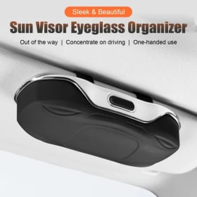 Soporte para gafas de sol para coche, caja para gafas de coche, visera solar, estuche de almacenamiento ABS, caja de protección para gafas antiarañazos, accesorios interiores para coche