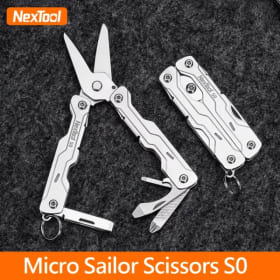NexTool 8 en 1 Mini Tijeras Marineras S0 Micro Multiherramienta Destornillador Tijeras Herramientas EDC Portátiles Mini Herramientas de Bolsillo Plegables