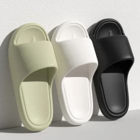 Lucyever 2024, zapatillas de suela blanda Eva para mujer, Zapatillas de casa ligeras antideslizantes, chanclas de playa con plataforma gruesa de verano para mujer