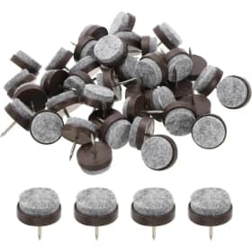 Almohadillas de fieltro para clavo, 30 almohadillas deslizantes redondas de fieltro para muebles, protectores de suelo resistentes para patas de patas de mesa, sofá y silla de madera