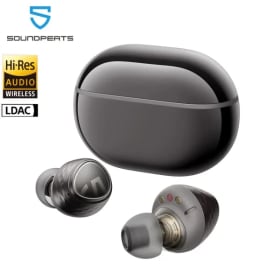 SoundPEATS Engine4 Auriculares inalámbricos Bluetooth 5.3 de alta resolución con LDAC, controladores dinámicos duales coaxiales para sonido estéreo, total 43 horas