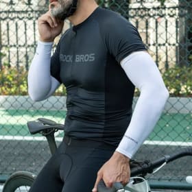 ROCKBROS Mangas de Ciclismo Transpirables de Seda Helada para Verano, Protección Solar UV, Mangas para Brazos de Ciclismo, Deportes al Aire Libre, Correr, MTB, Ciclismo de Carretera