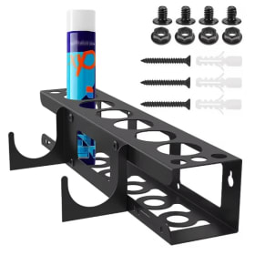 Organizador de herramientas de calafateo Estante de almacenamiento montado en la pared Almacenamiento de herramientas de calafateo fácil de instalar con 6 soportes de estante para garaje y espacio de trabajo