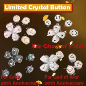 30 aniversario limitado/Dios de la guerra 20/Feliz de Yotei Botón de color para controlador PS5 Shell Cover Playstation 5 Reemplazo de funda