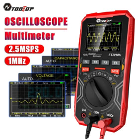 TOOLTOP-multímetro Digital ET2010A 2 en 1, herramienta de prueba eléctrica multifuncional, 2,5 Msps, 1MHz, portátil