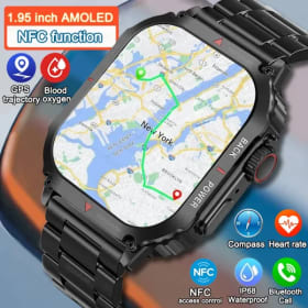 2025 nuevo para Xiaomi Samsung Galaxy reloj inteligente hombres al aire libre GPS deportes Fitness Tracker Monitor de salud 1,95 "NFC llamada Smartwatch