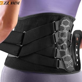 1 Soporte Lumbar para Dolor de Espalda Baja, Cinturón de Soporte Lumbar para Hombres y Mujeres, Soporte de Espalda con Diseño Biónico para Ciática y Hernia Discal