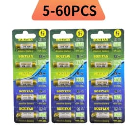 Batería alcalina 27A 12V - Larga duración, alta capacidad para timbre, control remoto, gamepad, Toys-27AE/LR27/G27A - Larga vida útil