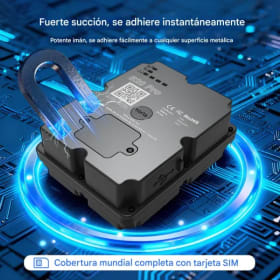 Rastreador GPS magnético Wanway 4G LTE |   Larga modo de reposo 7500 mAh |   Pantalla de tráfico de Google Maps |   Localizador de activos de automóviles