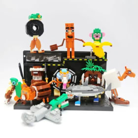 Juego de bloques de construcción Tung Tung Sahur, bloques cerebrales italianos, proyecto interactivo desafiante para entusiastas de adultos, aficionados a niños