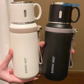 JUSTINLAU Spot Goods-termos de 600/800ML, frascos de vacío con colador de té, botellas de agua térmicas portátiles de viaje de acero inoxidable