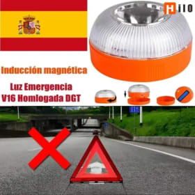 Luz de baliza de emergencia para coche recargable por USB V16, luz de advertencia intermitente estroboscópica de inducción magnética, lámpara de señal de seguridad Flash