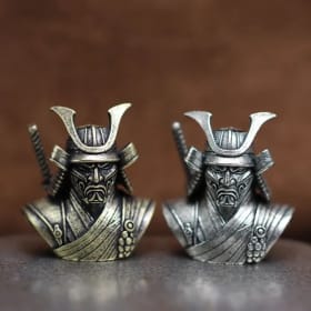 Colgante de Cuchillo de Guerrero Samurái Japonés de Latón para Pulsera de Paracord Tejida DIY, Accesorios EDC, Herramienta para Exteriores, Amuleto Colgante