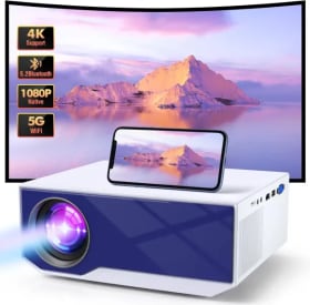 ZDK Beamer 5G WiFi Modell 2024 Full HD 1080P, 20.000 lúmenes Beamer, Heimkino, kompatibel mit Smartphone/TV-Stick/TV-Box